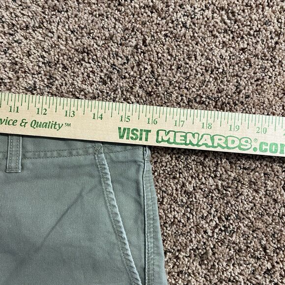 VTG 90s Y2K AMERICAN EAGLE Carpenter Short 6 Mid Rise Denim Utility Grunge Green - Picture 5 of 7